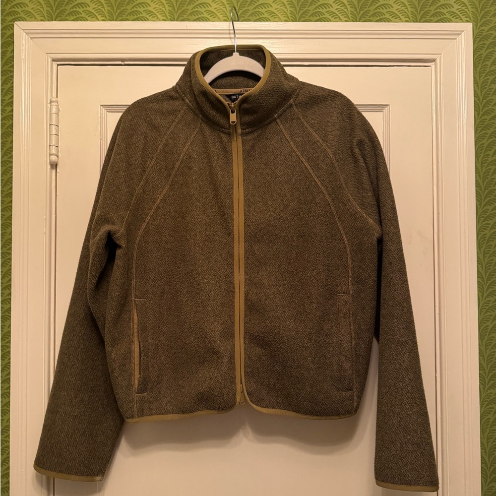 Athleta Full-Stroll Olive Green Zip Up Jacket
